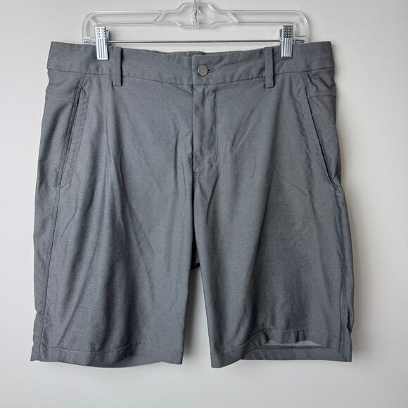 Lululemon Men's Flat Front Grey 9" Shorts Size 36 - Picture 1 of 8